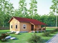 Дом из бруса 7х9 | Одноэтажные деревянные садовые домики 7х9