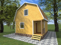 Каркасный дом 6х6 | Одноэтажные с мансардой деревянные дома и коттеджи 6х6