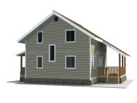 Каркасный дом 8х9 | Полутороэтажные деревянные дома и коттеджи 8х9